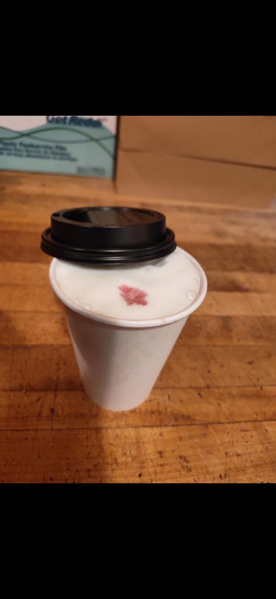 There is a #cafe in #portland you can get a #CharlieKirk which is a flat white with one #shot and strawberry in the neck…I mean side
