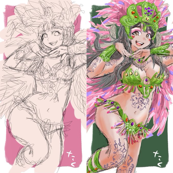 サンバガール80💃🏻(ブラッシュアップ)
#イラスト #illustration 