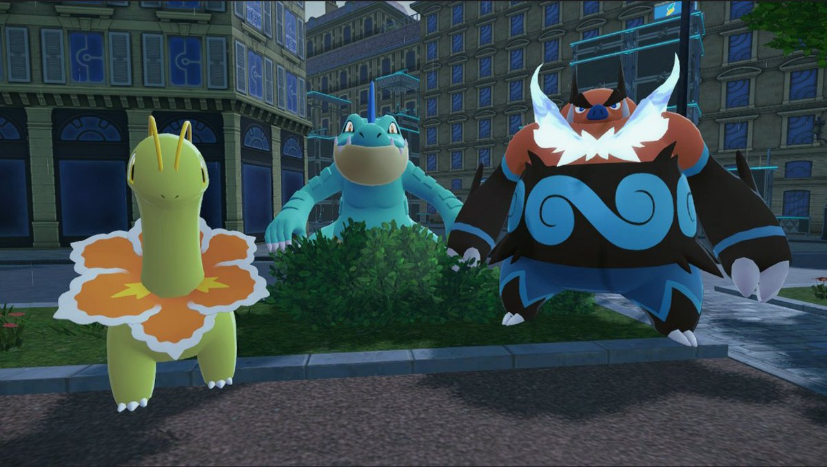 Shiny starters in their final forms. #PokemonLegendsZA