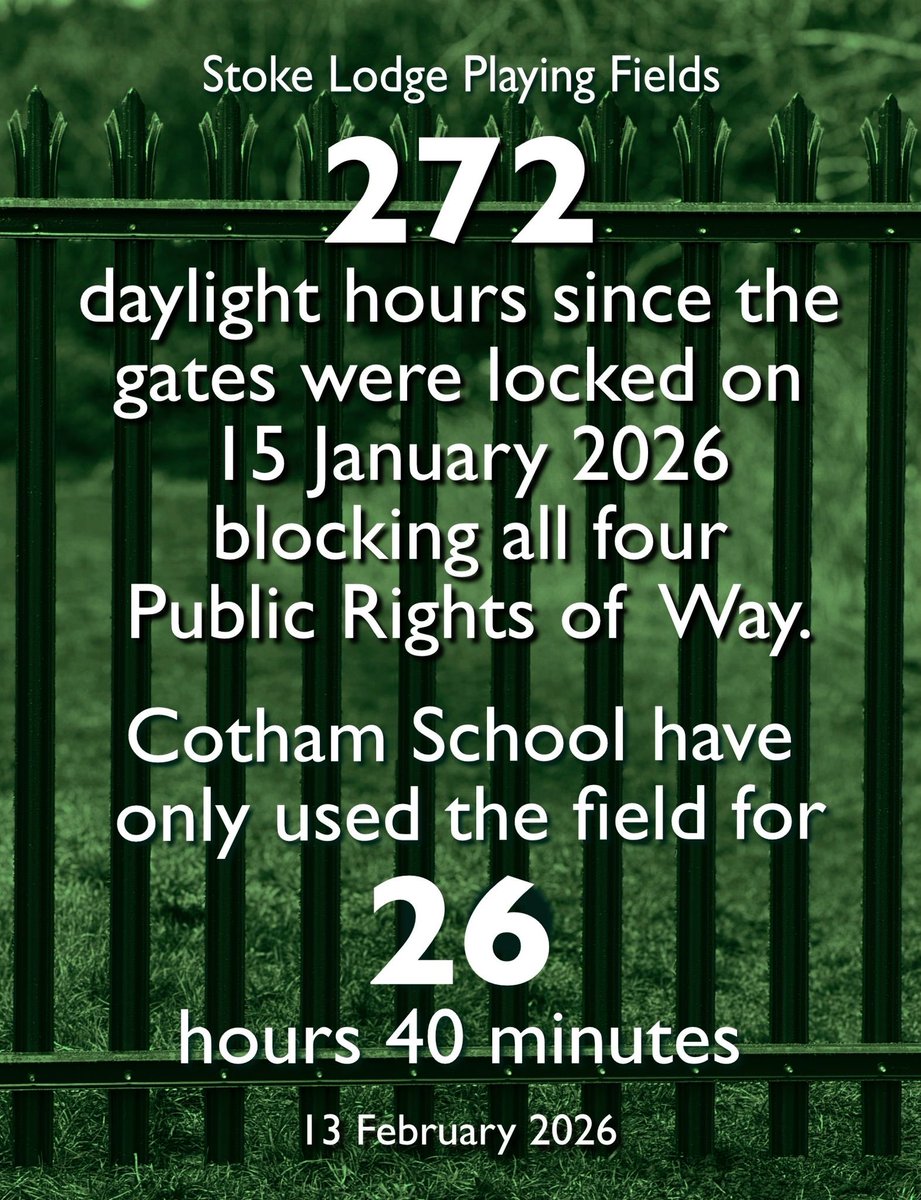 Many people have gardens and studies that overlook Stoke Lodge. People take children and grandchildren to the play park and people walk to the shops and wait at bus stops. Over 90% of the time 20 acres of beautiful City land lies empty.
What a waste.