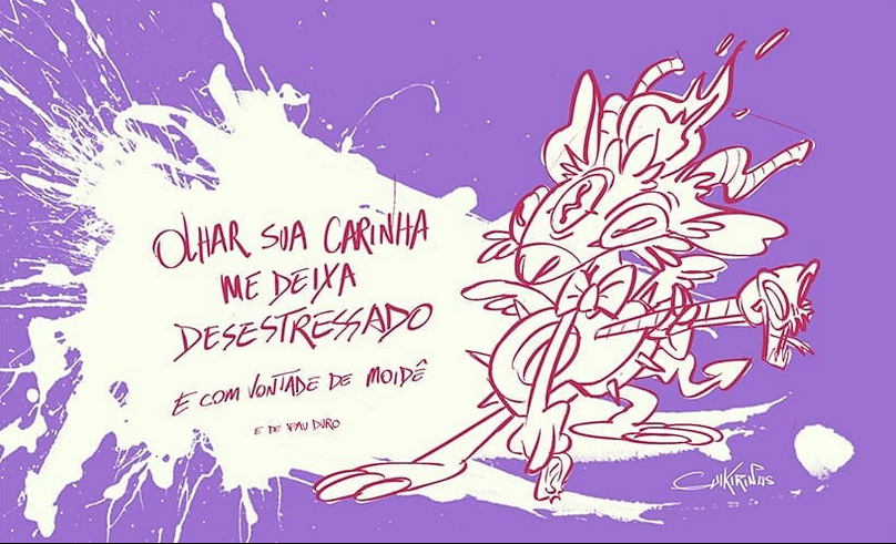 My psychosmic goat Cunichio was born years ago in this valentine's card.

Send it to that one person who pops out your third eye >:3