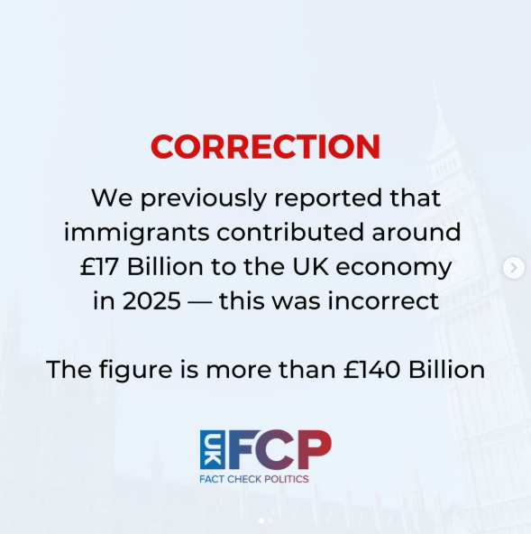 UKPP2K16's tweet photo. Oops, sorry Jim Ratcliffe.

For reference “illegal” migration costs the tax payer roughly £10 Billion per year. Overall immigrants are massive net contributors to the UK. https://t.co/UE7mjC4dhc