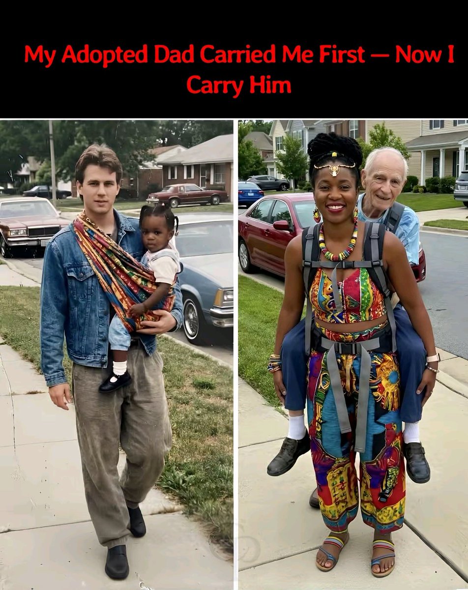 OptimusTechAI's tweet image. My adoptive father can’t walk well anymore, so now I carry him — the same way he once carried me.

Daniel adopted me when I was just two years old, and the backlash came fast. Some relatives said it was a mistake. Visits stopped. Help never came. With no car and no support…