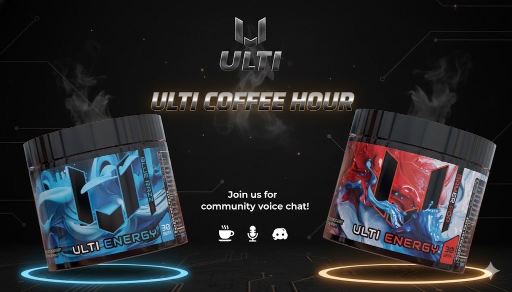 ULTI_Supps's tweet photo. ⚡️ ULTI COFFEE HOUR → COMMUNITY TAKEOVER ⚡️

Affiliates &amp; Partners!
Coffee. Convos. Then we run the lobby.💪

☕️ 11AM EST – Coffee Hour
🎮 2PM EST – Community Game Event

Pull up or miss out. 
#stayULTI #CommunityFirst https://t.co/JayOaXmi1m