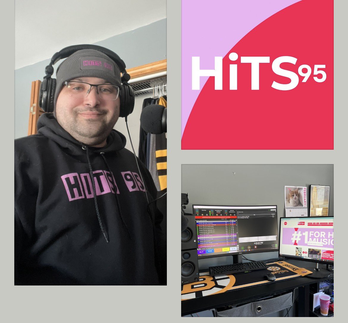 Behind the scenes of Middays with Riley on HITS 95 !