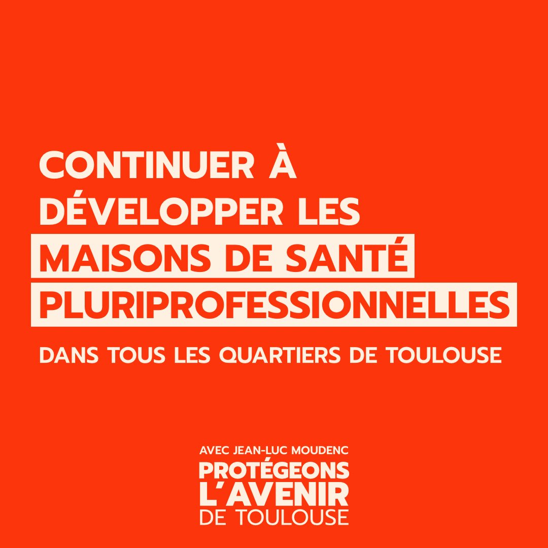 Pour_Toulouse's tweet photo. Santé, proximité, solidarité : on prend soin des Toulousains et de leur avenir.

Mutuelle pour tous, maisons de santé dans chaque quartier, soutien à l’extension du CHU, télémédecine et nouveaux restaurants seniors : à Toulouse, la protection est notre priorité. https://t.co/C4NzXeyp1l