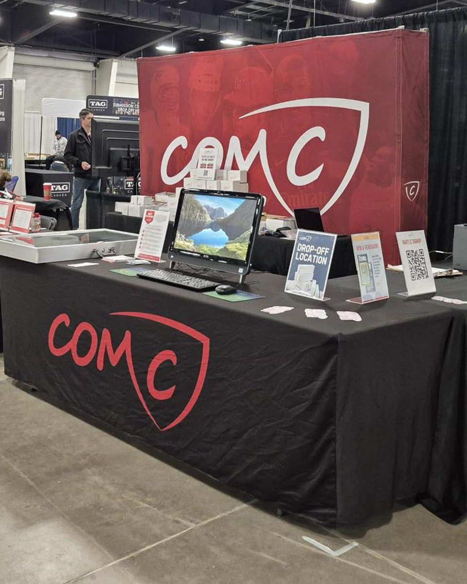 CheckOutMyCards's tweet photo. COMC will be at the The Collectors Supershow in Mississauga, Ontario this weekend! Stop by our booth # 815 to submit your cards on-site and take advantage of all the benefits of selling through COMC!

Check out our show calendar: https://t.co/qudwllyZYO https://t.co/3m7jAyCzFU