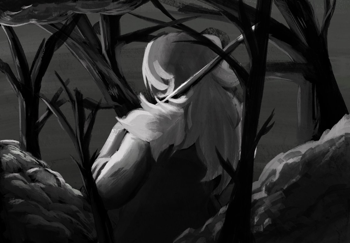 Not_Existing19's tweet photo. got lazy with the coloured version And slapped a gradient map on it https://t.co/CaGDMaS7Oc