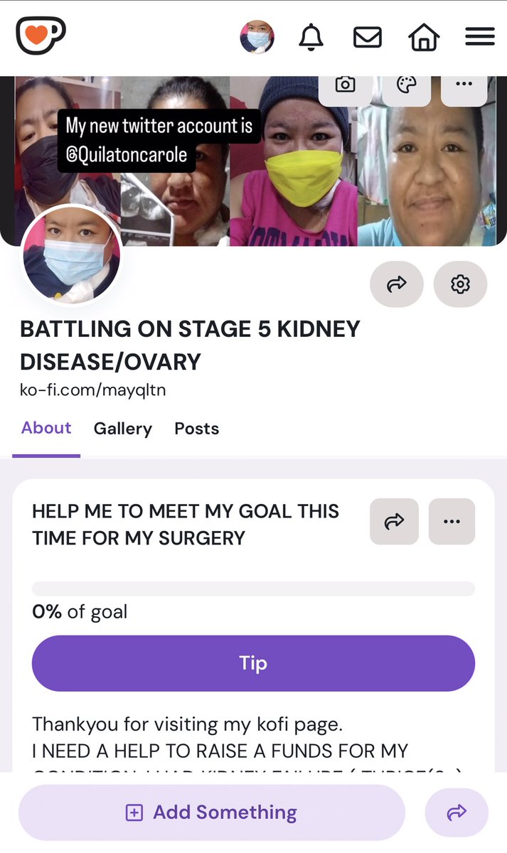 Quilatoncarole's tweet photo. I made an update goal on my kofi page and I also add my gofundme link on kofi https://t.co/fcdOJGftU8