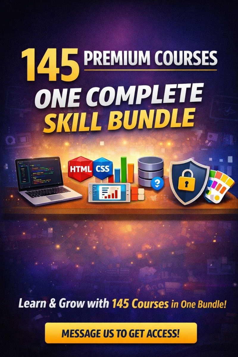 💻 145 Courses in One Powerful Package (FULL Access With Email)  - From Beginner to Pro - 

No confusion. No wasted time.
Just structured learning and real progress.

👉 Check The Offer:
webhelperapp.com/udemy