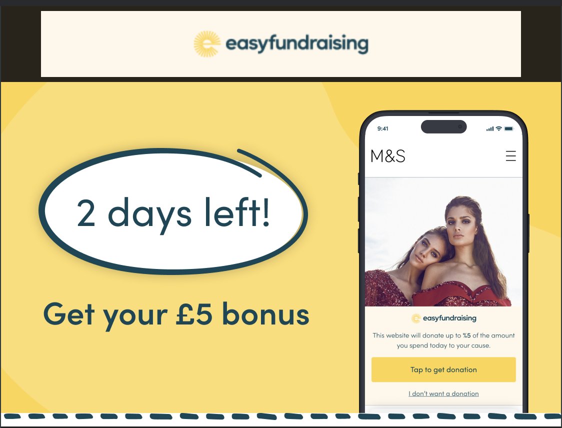 CWAStockton's tweet photo. 📱 iPhone/iPad users: Easyfundraising will give £5 bonus to us if you install the Donation Reminder &amp; raise your first £5 by Sunday.

It pops up when you shop online – easy support, no extra cost.

👉 https://t.co/Fw7Yxu6ZP6

#Easyfundraising #SupportLocal https://t.co/wNunfcpjGx