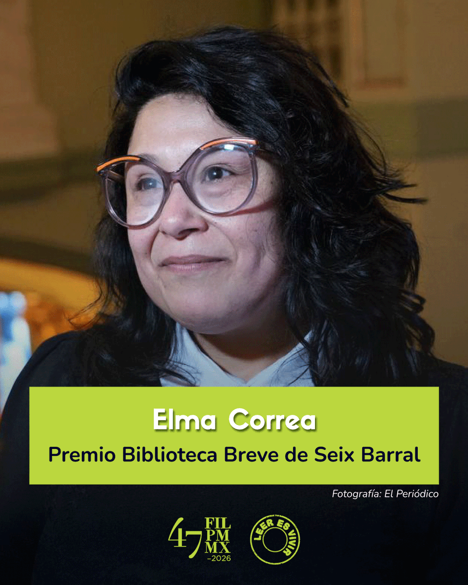 FILMineria's tweet photo. Elma Correa gana el Premio Biblioteca Breve 2026 por su novela Donde termina el verano, otorgado por Seix Barral.
Desde la FIL Palacio de Minería celebramos este reconocimiento a su aporte a la #LiteraturaMexicana 📚✨

#LeerEsVivir #FILPM47 #ElmaCorrea https://t.co/i1mWElYyhD