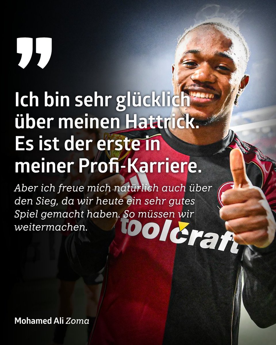 💬 Das sagt unser Dreierpacker ⤵ 

#fcn | #FCNKSC