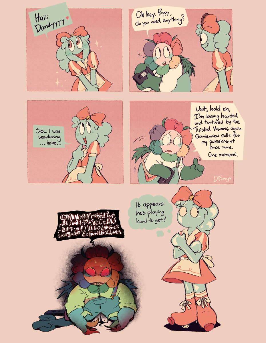 now that the thorn ring comic is out, i can finally start rolling out my 6 months worth of dandy and poppy bullshit #dandysworld #flowerpop