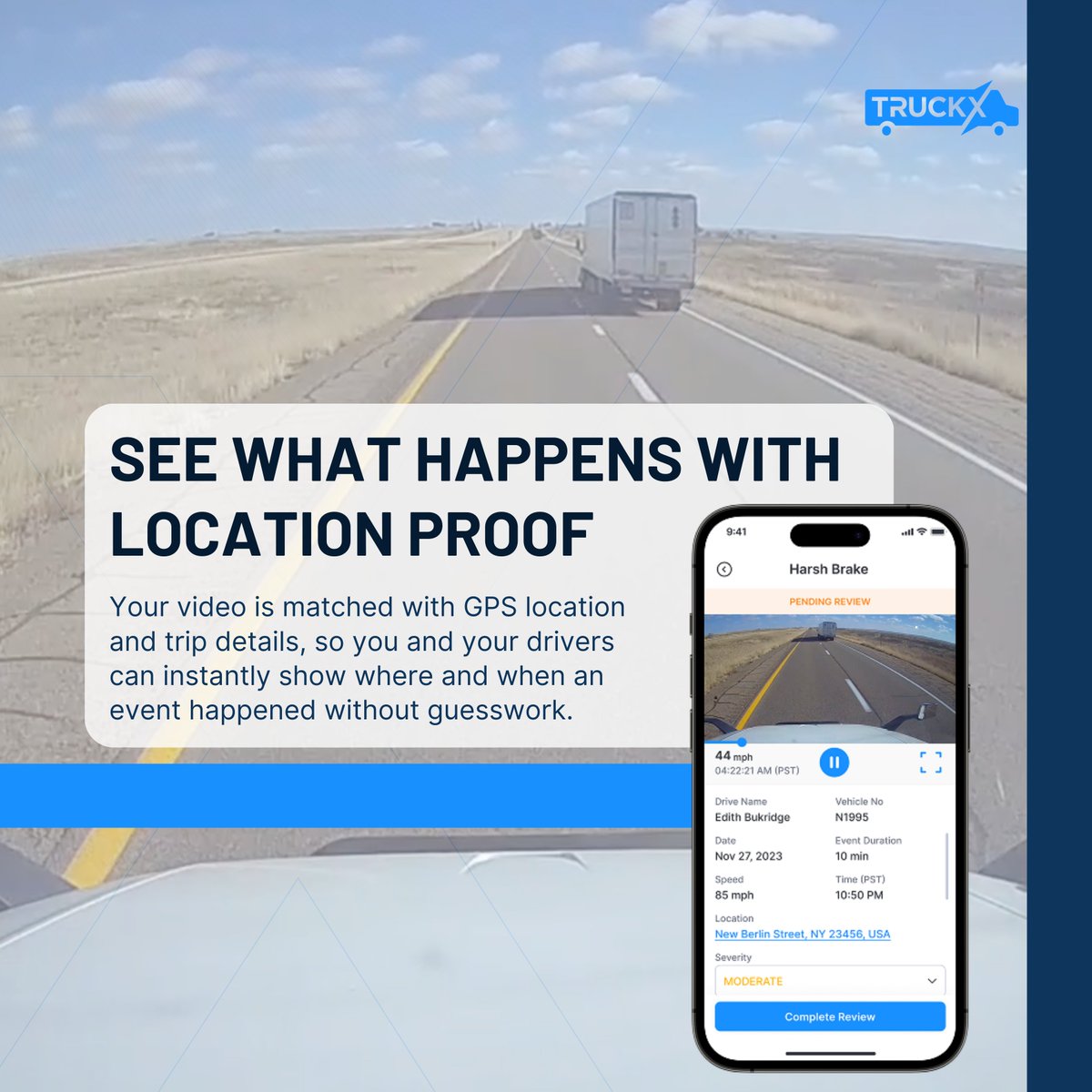 Protect every mile with our AI dashcam—capture critical moments, reduce disputes, and get GPS-matched video insights in real time.
Link: bit.ly/482aF6t
#TruckX #FleetManagement #ELDCompliance #TruckingLife #FMCSA #AmericanTrucking #AIDashcam #4ChannelDashcam #TruckSafety