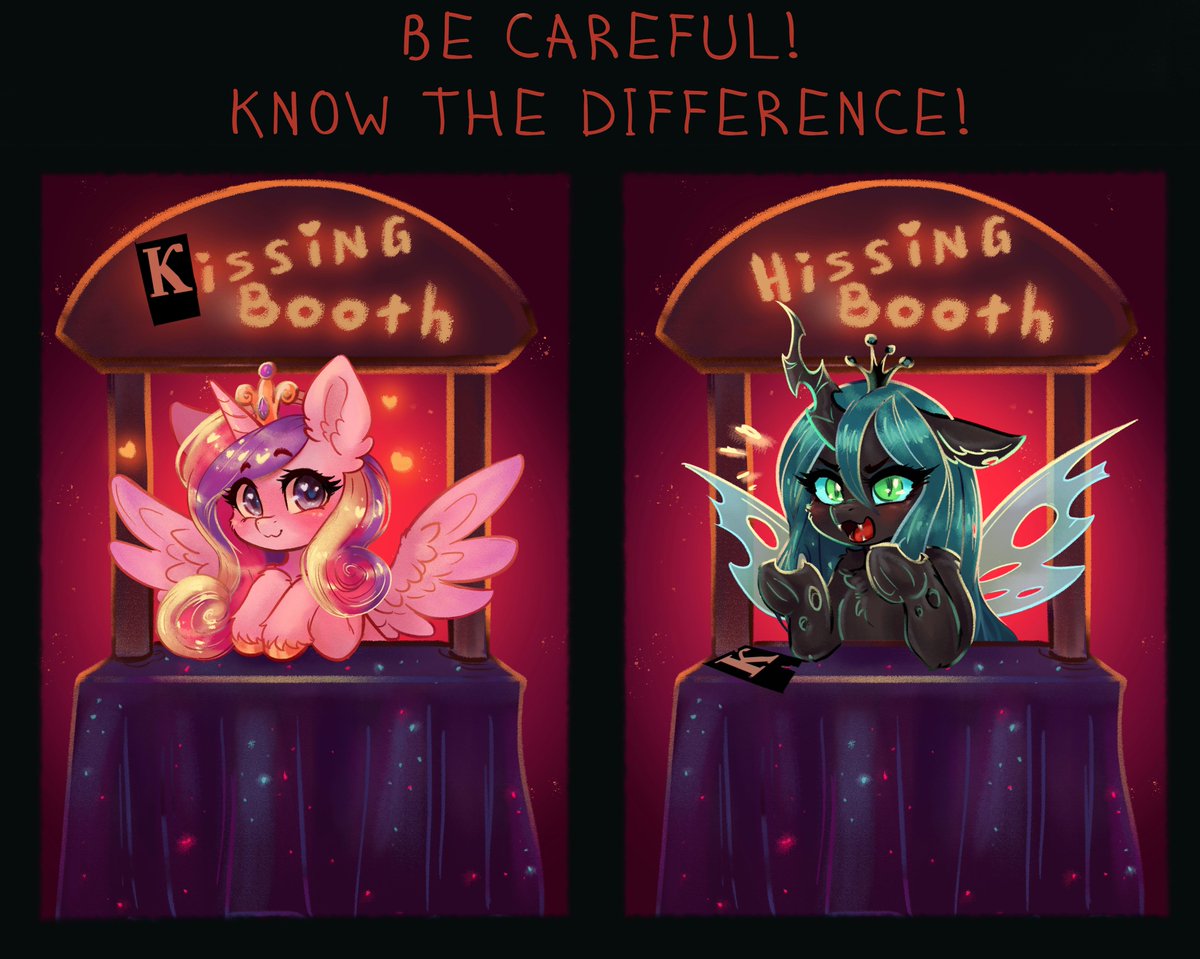 ❗Attention, please!❗
Ahead of #HeartsandHoovesDay , I want to warn you to be careful - #changelings do not sleep! 👀
Learn to recognize their methods of disguise!✨😄

#ValentinesDay #Valentines #MLP #cute #queenchrysalis