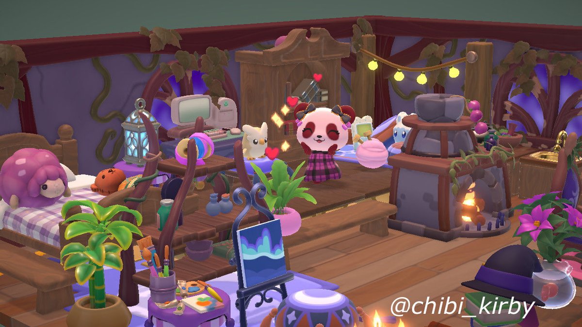 chibi_kirby's tweet photo. My own cabin in Hello Kitty island adventure 💜
I moved to the Spooky Swamp✨
I also changed my avatar to a red panda 🐼🤩
#chibikirby #hellokittyislandadventure @SunblinkGameDev #cozygaming #cozygamingcommunity @hellokitty #houselayout @sanrio https://t.co/Tq7Eu6lxgh