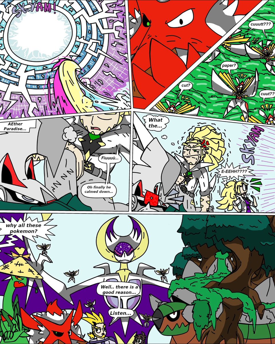 Paulbagnot's tweet photo. HERE WE GO! FIRST PART OF THE SECOND OVA, #Thegreatdevourer(3/4) good read ^^
#Pokemon #PokemonLegendsZA #pokemonfanart #Pokemon30thAnniversary #pokemonau #pokemonfanfic #lunala #zeraora #kartana #Guzzlord #Ultrabeasts #pokemonusum #pokemonart https://t.co/NMQMNPk7Vy