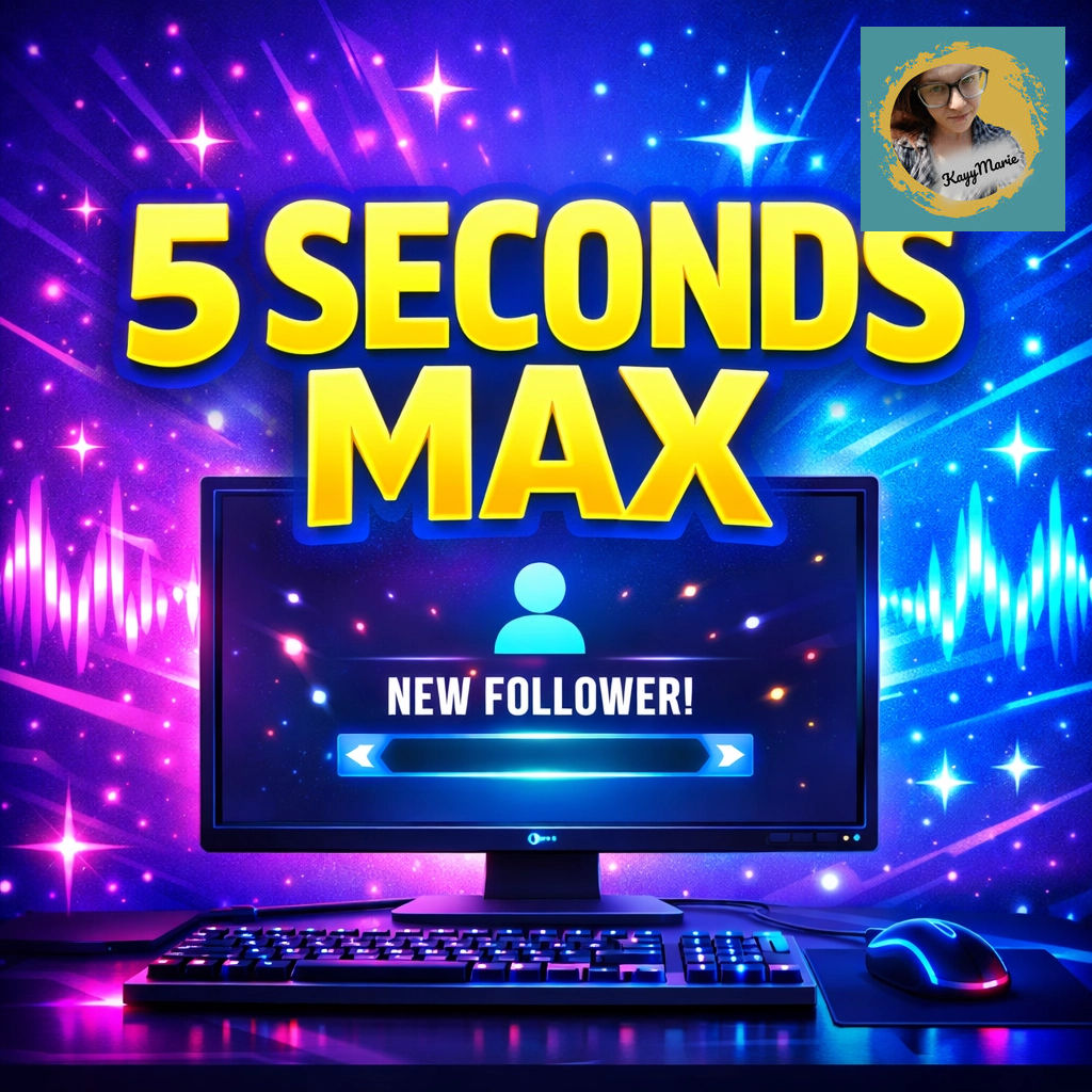 kaymariedigital's tweet image. Hot take: Your stream alerts are too long. 🛑

If they're over 5 seconds, they're not hype: they're an interruption. Keep them punchy, keep the momentum. Your viewers will thank you. #Twitch #StreamerTips