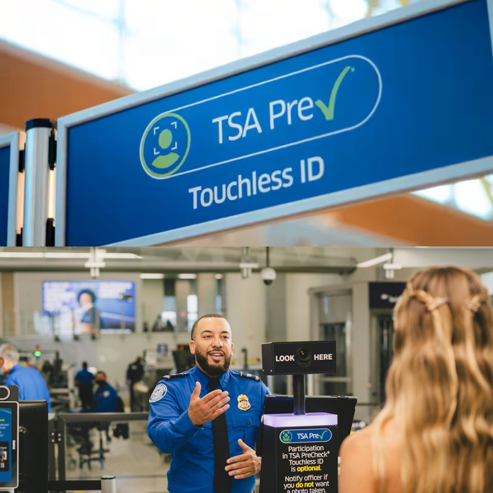 TSA's tweet image. NEWS you can use: TSA PreCheck Touchless ID is now available at 43 airports with 5 airlines participating. It will be expanding to 22 more airports by Spring 2026.

If you have TSA PreCheck and a valid passport, learn how to opt in here: tsa.gov/touchless-id