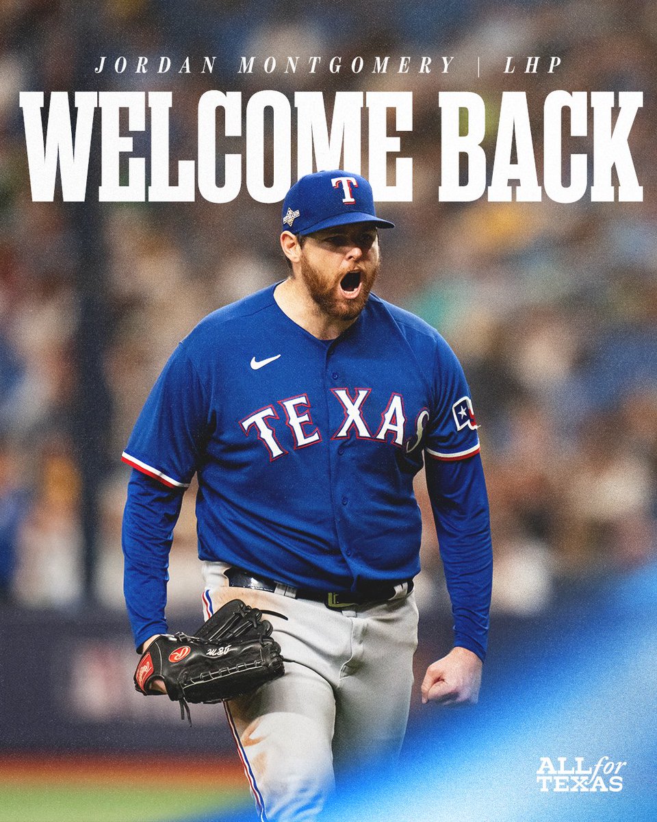 We've signed LHP Jordan Montgomery to a one-year contract.
Welcome back, Monty!