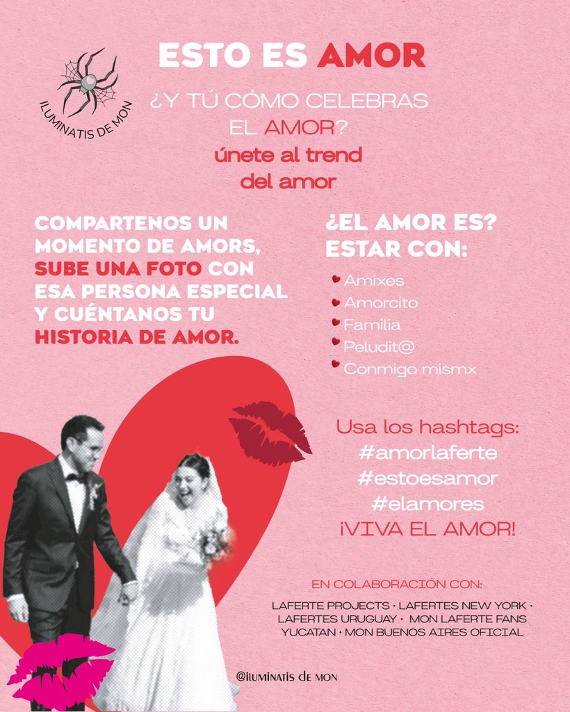 IluminatisDMon's tweet photo. Lafertes celebremos el mes del amor en compañía de nuestra querida @monlaferte compartiendo todos nuestros momentos con el hashtag:
#estoesamor
#amorlaferte
#elamores https://t.co/SXf648wF4Y