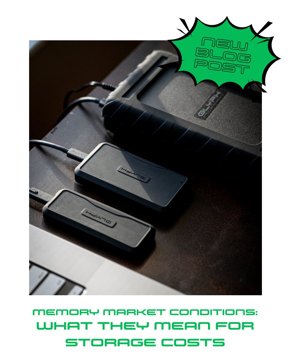 Industry costs are rising, but our priority is stability. We’re absorbing costs to keep Glyph prices steady and your performance high.

Read: glyphtech.com/a/blog/memory-…