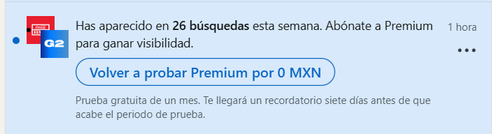 Linkedin debe ser el rey de las notificaciones pendejas.