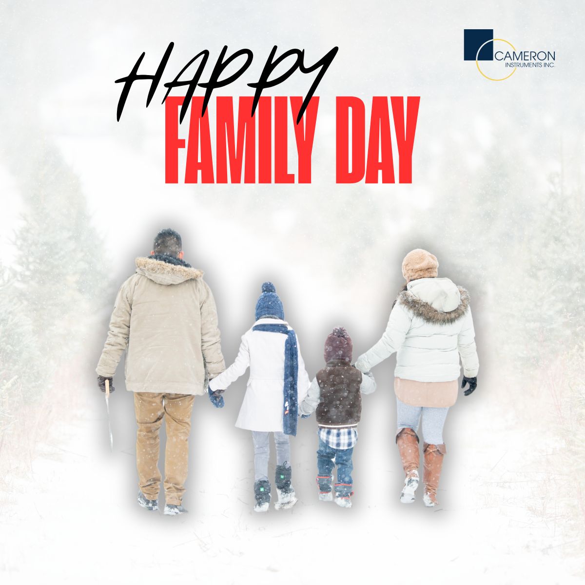 Celebrating the moments that matter most. Happy Family Day from all of us at Cameron Instruments!

Please note that we will be closed on Monday, February 16th, with our regular business hours resuming the following day.

#FamilyDay #FamilyTime #LongWeekend