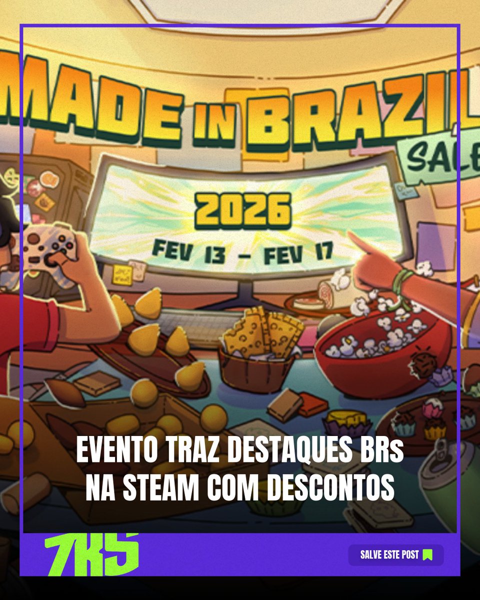 O orgulho BR invadiu a Steam! 🚀 É a chance de conhecer destaques como o A.I.L.A., Atomic Picnic, Enigma do Medo e Mullet Madjack. Fortaleça os desenvolvedores nacionais na sua biblioteca com o que há de melhor do BRzão. O evento vai até dia 17!

Organizado por <a href="/madeinbrsale/">BRIndies #MadeinBrazilSale</a>