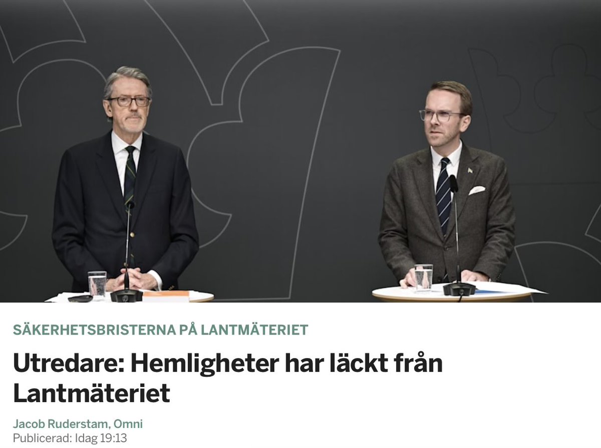 När läcker vapenregistret?
Eller har det redan läckt?
Är vi redan exponerade?
Oavsett är IT säkerheten ingen säkerhet alls.
Vad görs?