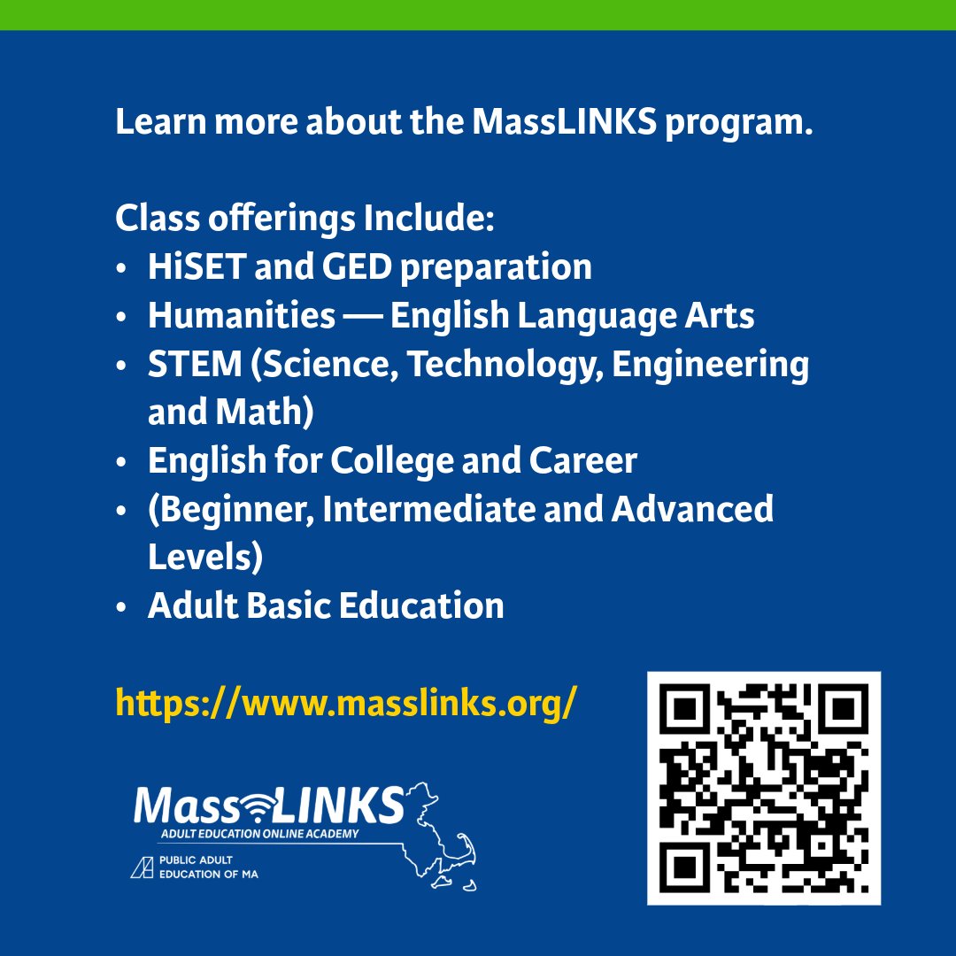 Public Adult Education of Massachusetts tweet media