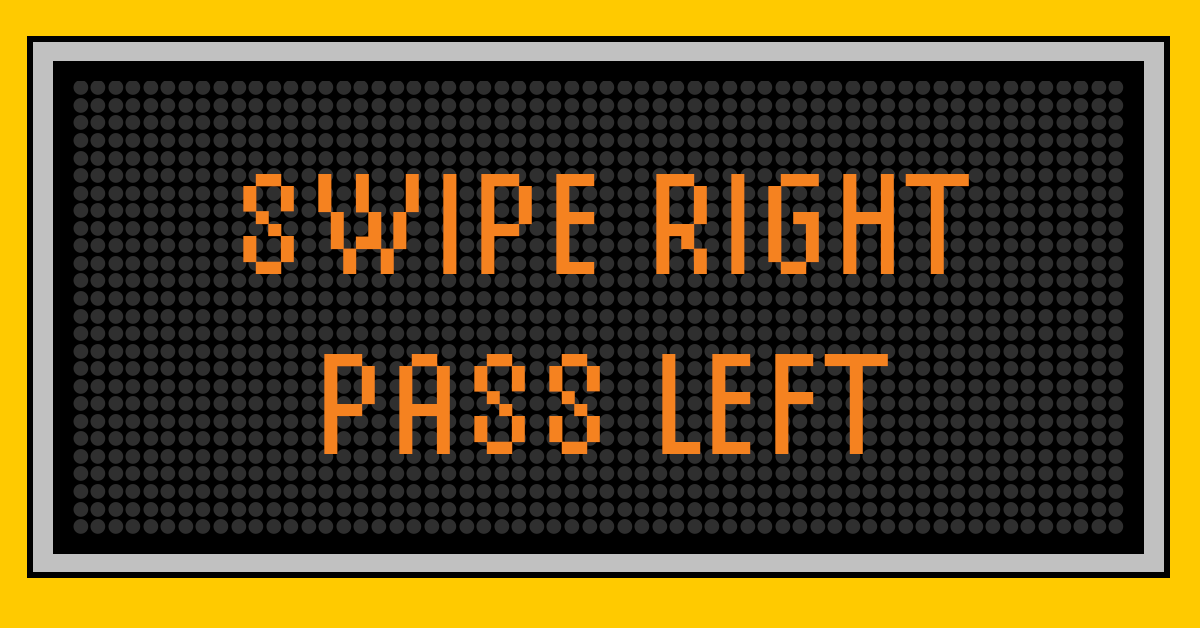 TxDOT's tweet photo. It's a match! Don't be a red flag on the roads. Safe driving is the most attractive trait 💖 #RejectedHighwaySigns #DriveLikeATexan https://t.co/LSf9GPcZuC