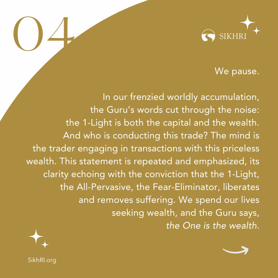 SikhRI's tweet image. We spend our lives in accumulation—seeking more, moving the goalposts, feeding the desire for more wealth, more assets, more success. 

#Sikhi #Wisdom #SikhCommunity