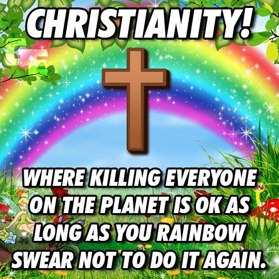 Christians seem to be worshipping a psychopath so he doesn't kill us all...

What's the most messed-up Bible story that Christians pretend is heartwarming? 👇

#Atheist #AtheistHumor #AtheistsOfInstagram #AntiTheist #Freethinker #SecularHumanist #NoahsArk #BibleContradictions #…