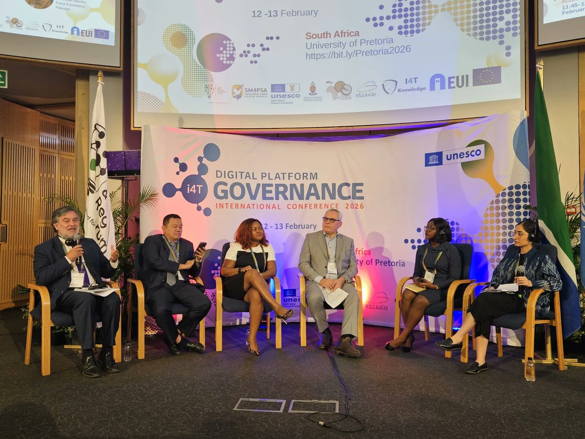 PRAITV's tweet photo. En representación de la PRAI, intervino en la sesión plenaria sobre cooperación internacional, gobernanza digital y protección de derechos fundamentales en línea.

#GobernanzaDigital #Pretoria2026 @UNESCO https://t.co/ybXK0x8PsD