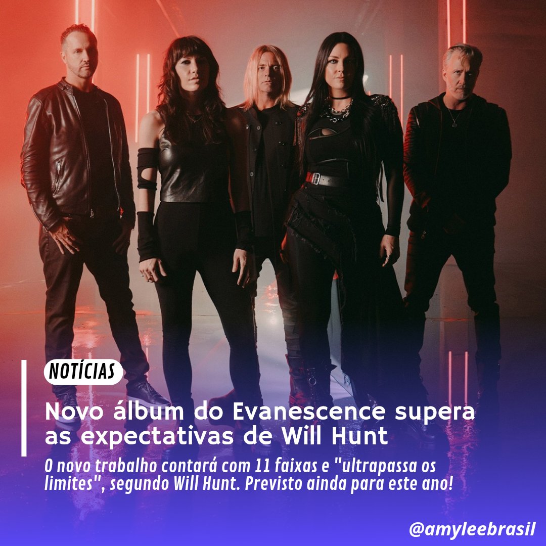 O novo álbum do Evanescence, sucessor de The Bitter Truth (2021), ainda sai este ano e supera as expectativas do bateria Will Hunt. Ele disse que a banda ultrapassou os limites, fruto do trabalho com Jordan Fish e Zakk Cervini.

amyleebrasil.wordpress.com/2026/02/13/eva…