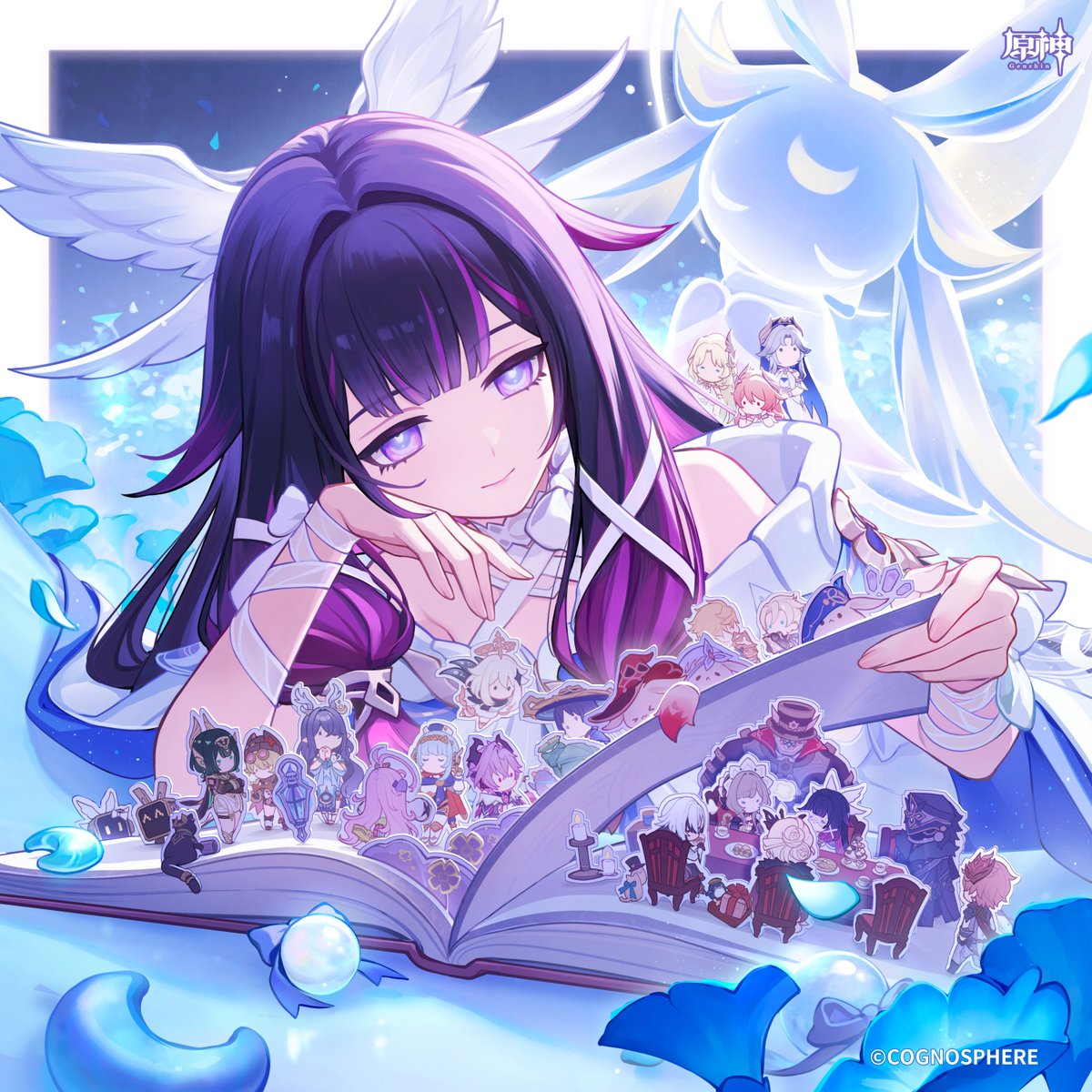 【💗バレンタイン💗】
これは、月霊たちのくれた仕掛け絵本。いつもあの子たちに聞かせてあげてるお話が詰まってる。
昔、ファデュイにいた頃は定期的にお茶会が開かれてた…コーヒーやお菓子の香りを嗅ぐと、なんだか安らいだ気持ちになった。