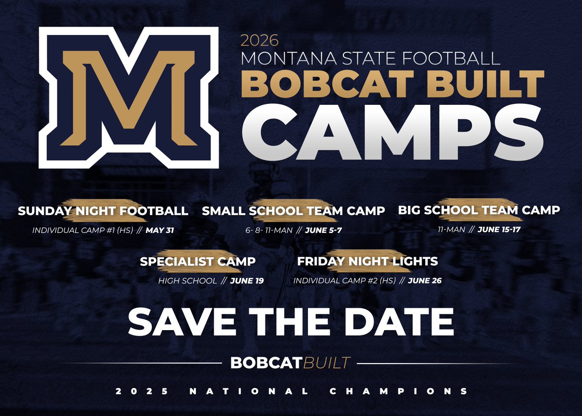 Bobcat Built Football Camps tweet media