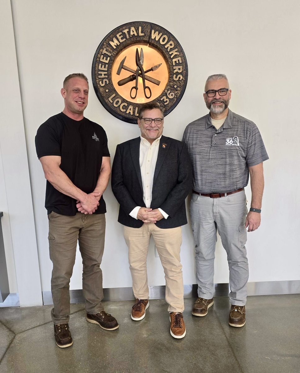 So honored to have the endorsement of the Sheet Metal, Air, Rail, and Transportation Workers International and the support of our friends at <a href="/sheetmetal36/">Sheet Metal Local 36</a>

They build the schools, hospitals, and infrastructure that keep our district running. 

#teamwellman <a href="/mo02/">MJC</a>