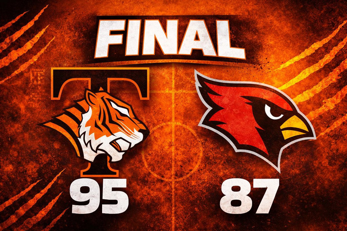 TechTigerBB's tweet photo. FINAL.
Tech 95 – Willmar 87

Big-time Section &amp; Conference battle… and the Tigers answered. 💪🐅

Toughness. Pace. Shot-making.
When it mattered most — we delivered.

#ProtectTheDen #TechTigers #SectionBasketball https://t.co/NmRU0ZdRP1