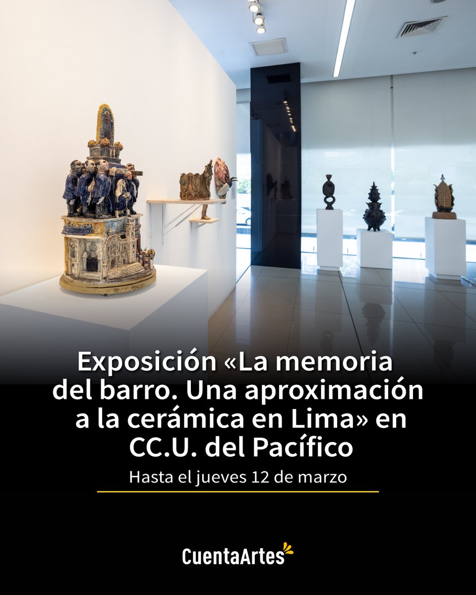 #Exposición "La memoria del barro. Una aproximación a la cerámica en Lima"
La Sala de exposiciones del Centro Cultural de la Universidad del Pacífico estará abierta al público, con esta muestra, hasta el jueves 12 de marzo, de lunes a sábados de 9:00 a.m. a 9:00 p.m. en Jr.