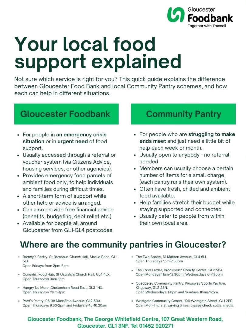 Your local food support explained #Gloucester #NourishingGloucester <a href="/GloucesterCity/">Gloucester City Council</a>