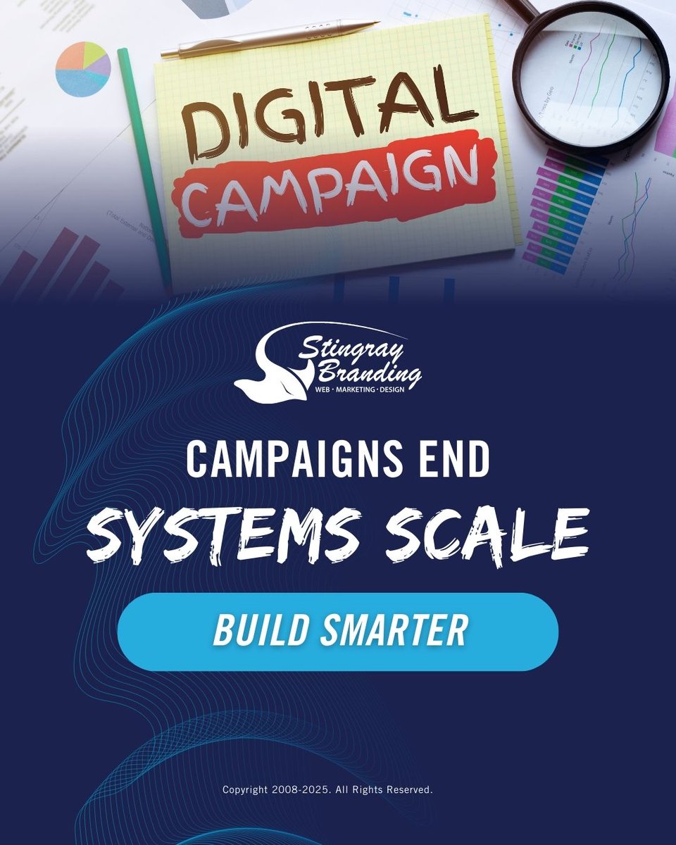 📈 Campaigns end. Systems scale.
We build smart marketing systems that support long-term growth—not short-term spikes 🚀

👉 Build smarter with us
🔗 bit.ly/34mfU33 

#MarketingStrategy #BusinessGrowth #ScaleSmarter #StingrayBranding