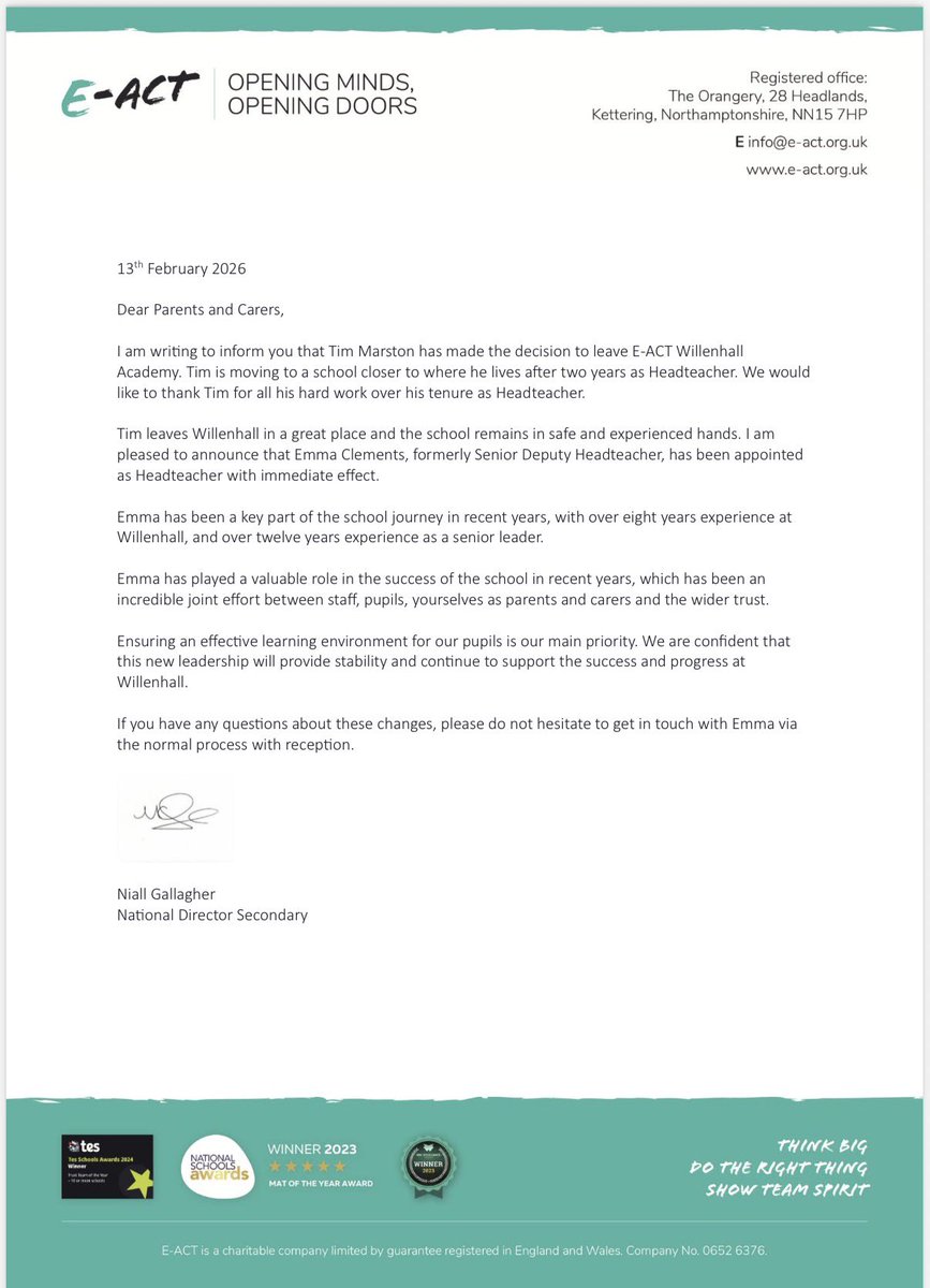 Willenhall E-ACT Academy tweet media