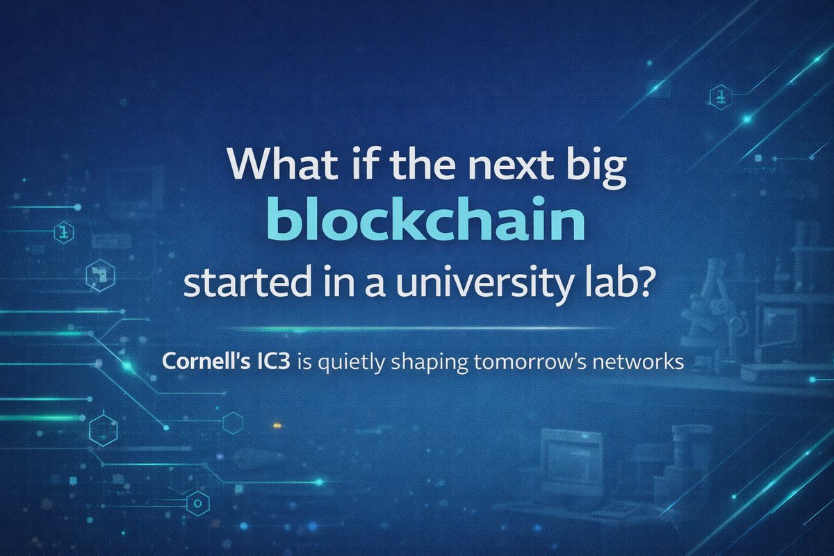 What if the next big blockchain didn’t start in a garage but in a university lab? 🏫
<a href="/Cornell/">Cornell University</a> IC3 proves it can happen. Quietly shaping the blockchains, networks, and careers of tomorrow. 🧵1/7

<a href="/TheDAOLabs/">DAO Labs</a> <a href="/initc3org/">IC3</a> <a href="/avax/">Avalanche🔺</a>