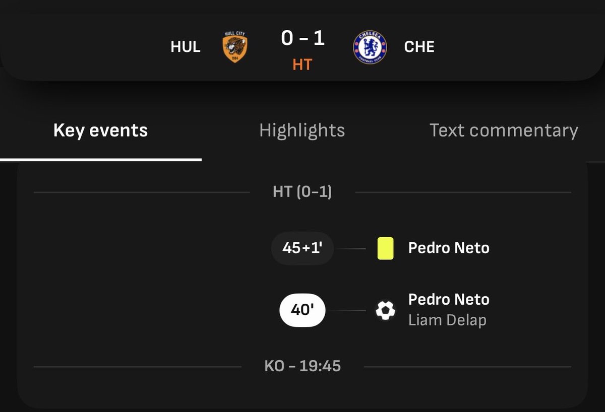 WEFOOTBALL777's tweet photo. 2025-26 FA CUP FOURTH ROUND
Fri 13 Feb 19:45 UKT - Hull City vs Chelsea half-time results
#wefootball777 #football #premierleague #matchweek26 #hullcityafc #chelseafc https://t.co/WGtGm4FTT4
