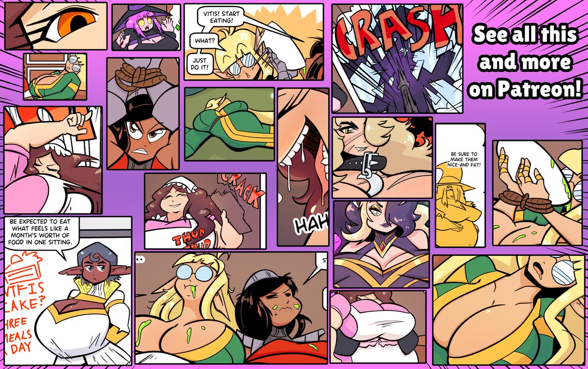 February Preview
2 bucks gets you updates 8 weeks early! And other stuff too!

We're at the end of Chapter 2, as our heroes try to escape to safety. Amity reaches her limit, Vitis remembers her training, Wright waits for the perfect opportunity, and Temperance has a friendly chat