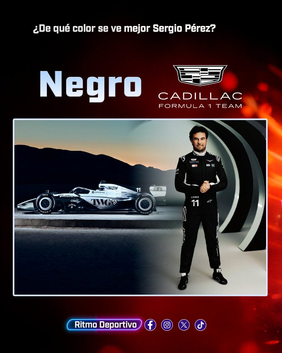 #Cadillac presentó su primer monoplaza con la que #ChecoPérez debutará en la nueva temporada de la #F1 2026.🏎️

¿Ustedes qué opinan, se ve más elegante el corredor #mexicano? 👀

#NuestraCancha