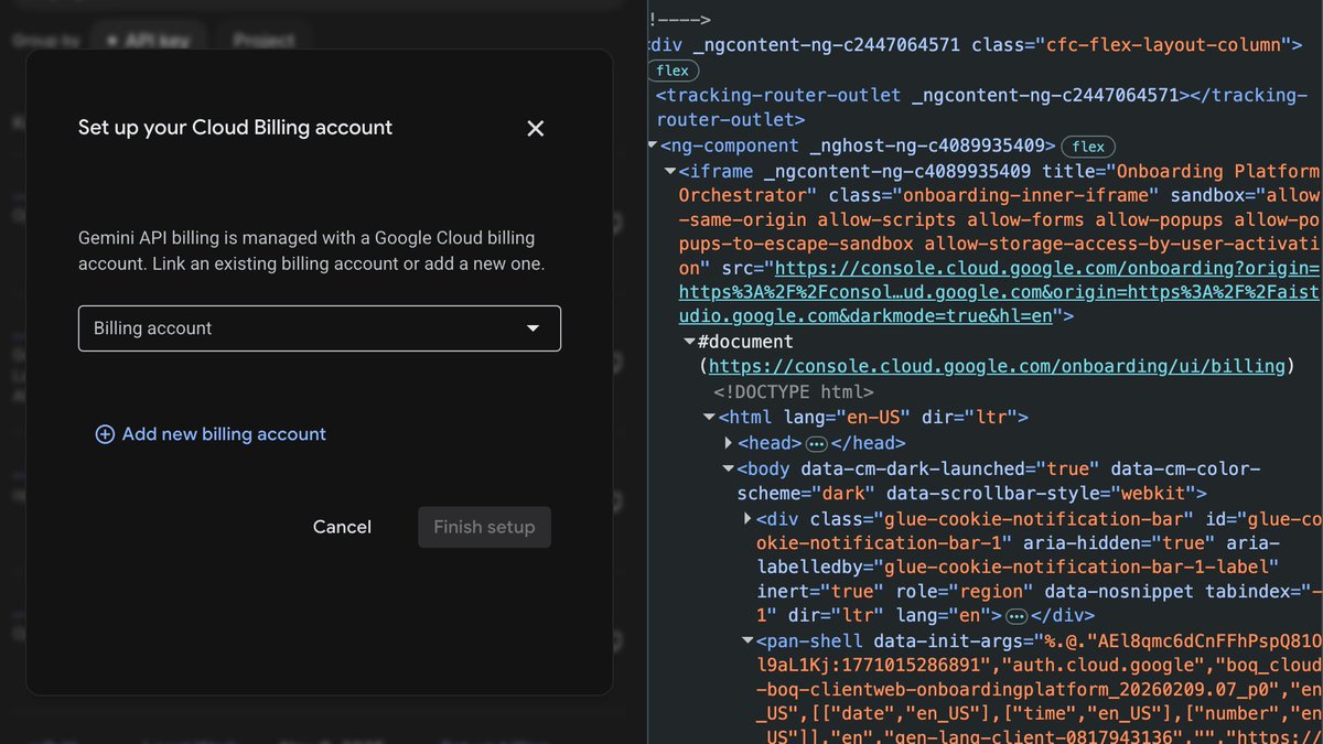Iframe billing modal